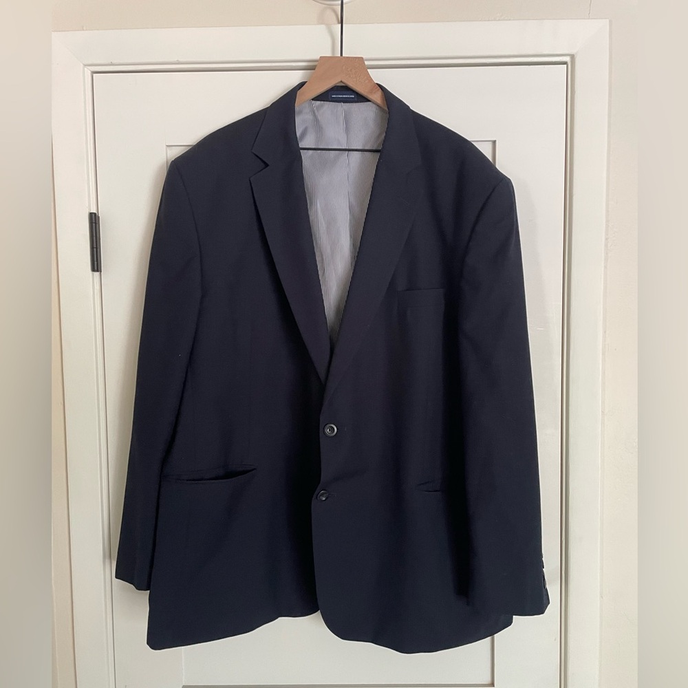 Stafford Men's Dark Navy Two-Button Sport Coat